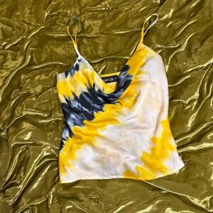 Fab’rik tie dye cowl neck tank top
